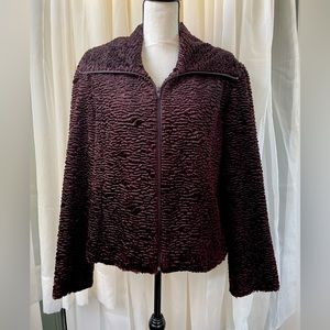 NWOT UTEX Brown Faux Fur Jacket